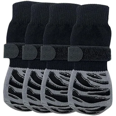Produktbild von Rutschfeste Hundesocken für heiße/kalte Böden, doppelseitige Hundeschuhe und Pfotenschützer zum Schutz vor Rutschgefahr