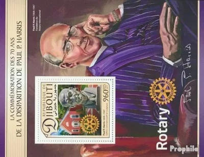 Produktbild von Briefmarken Dschibuti 2017 Mi Block 623 (kompl. Ausg.) postfrisch Paul P. Harris