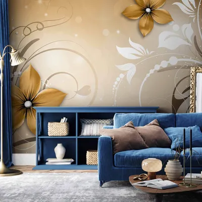 Produktbild von Vlies Fototapete - Brown rhapsody 250x175 cm Blumen b-A-0044-a-b
