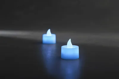 Produktbild von LED Teelicht 2er Set blau 1987-400