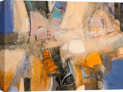 Productafbeelding van Kunstafdruk op canvas, moderne abstracte stijl - Maurizio Piovan, Zonder grenzen - 60x40 cm