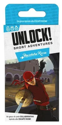 Imagen del producto de Unlock! SA - Maschera Rossa (Edición italiana) – Juego de mesa – Space Cowboys – 1-6 jugadores – 10+