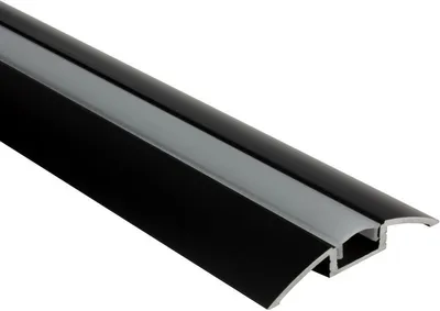 Produktbild von - F01 LED Aluprofil Schwarz Übergangsprofil 2m opal