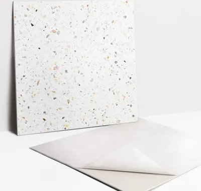 Obrázok produktu pre Samolepiace vinyleové dlaždice - Nálepky na Stenu - Podlahu - Sada 9 Kusov - 30x30 cm - Jemná kamenina