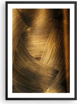 Produktbild von Gerahmtes Poster - Schwarzer Rahmen - Abstraktion Gold Textur - 50x70 cm - Wand Bild - Wanddeko - Wandbilder - Kunstposter - Wandposter - Bilderrahmen - Bilder - Kunstdruck - P2BPA50x70-4477