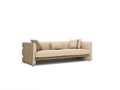 Produktbild von Beige Luxus Polstermöbel Modern Desing Dreisitzer Sofa Wohnzimmer Einrichtung