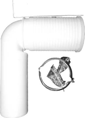 Obrázok produktu pre Hutterer & Lechner HL224.1 WC-Anschl.bogen DN110 m. Schelle u. Befestigungsbügel, 1 ks.