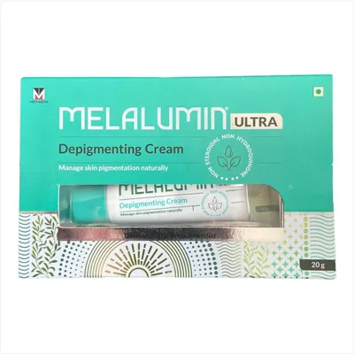 Produktbild von Creme, Menarini, Melalumin, Natürlicher Depigmentierungseffekt, mit Glykolsäure und Kojic, 20gr