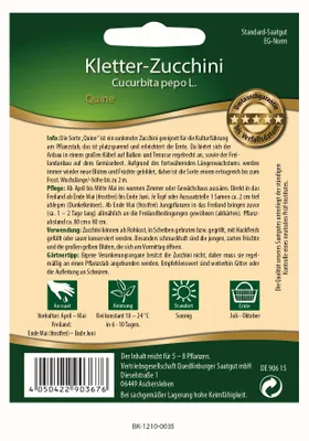 Zdjęcie produktu dla Quedlinburger Saatgut - Cukinia pnąca Quine - nasiona - 290367