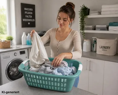 Produktbild von Wäschekorb Wäschekörbe Plastik Kunststoff Wäsche Korb Grün (Mintgrün)