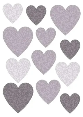 Image de Buokids stickers muraux coeurs gris