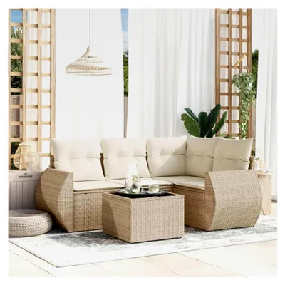 Produktbild von Gartenlounge mit Stauraum für Balkonmöbel, Rattan Sofa und Ecklounge
