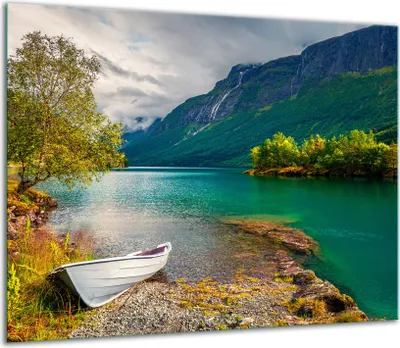 Produktbild von Herdabdeckplatten Glaskeramikkochfeld-Abdeckung Spritzschutz Glas 60x52cm Landschaft