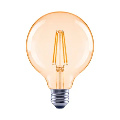 Produktbild von LED-Filament, E27, 680lm ersetzt 52W, Globelampe, G95, Amber, Warmweiß (00112820)