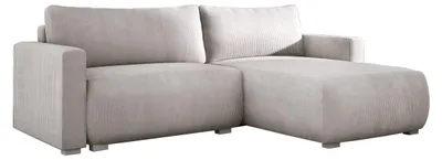 Obrázek produktu pro E-ZIMPAZ rohová pohovka IMPERIAL 185x266 cm, krémová PS100, ve tvaru L, pohovka s funkcí spaní, čalouněný roh, obývací část, pohovka, rozkládací pohovka, manšestrová látka