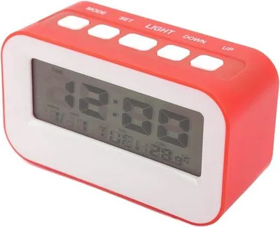 Productafbeelding van LCD Kinderwekker - Digitale Klok - Wakker Worden - Verjaardagsherinnering - Niet Gespecificeerd - Rood