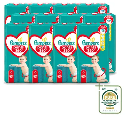 Produktbild von 12 x Pampers Pants Windelhosen Größe 3, 6-10 kg - Vorratspackung - 12 Stücke