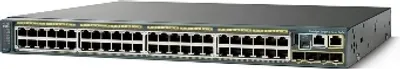 Zdjęcie produktu dla Cisco WS-C2960S-F48LPS-L, Zarządzany, L2, Fast Ethernet (10/100), Obsługa PoE, Możliwości montowania w stelażu