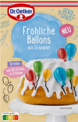 Obrázek produktu pro Dr. Oetker veselé balónky 12 kusů různých barev balení 8g