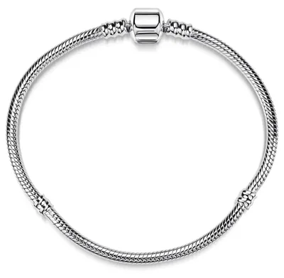Produktbild von MATERIA 3mm Beads Armband Silber 925 mit Gewinde Clipverschluss 18-22cm Damen Schmuck SA-8