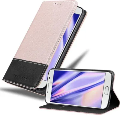 Produktbild von Cadorabo Hülle für Samsung Galaxy S6 Schutzhülle in Rosa SHandyhülle Book Case Etui Kunstleder