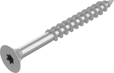Produktbild von SECCARO Spanplattenschraube 6 x 60 mm, Edelstahl V2A VA A2, Holzschraube mit Teilgewinde, TX / Innensechsrund, 100 Stück
