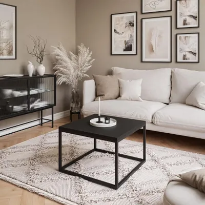 Produktbild von Couchtisch Kaffeetisch YOSHI Schwarz Matt 60x60 cm