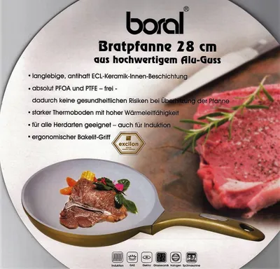 Produktbild von Boral Bratpfanne 28 cm - Alu-Guss mit Antihaft-Beschichtung auf Keramikbasis
