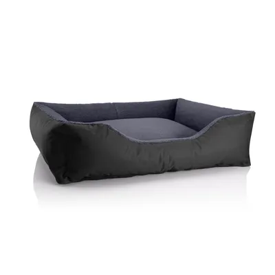 Obrázek produktu pro Pelíšek pro psy TEDDY, pohovka pro psy, (XL) cca 100x85x23cm, THE-ROCK (černá/šedá)