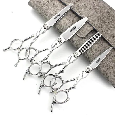 Image de Kit de coupe de cheveux professionnel, 6/7 pouces, 4 pièces