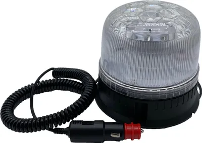 Imagen del producto de Berger & Schröter | Lámpara de señalización LED de 12/24V, de doble color (naranja/azul), con sistema de montaje magnético, cable para encendedor de cigarrillos y control mediante la posición del interruptor