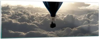 Produktbild von Bilder auf glas - Wolke Ballon Himmel - 90x30cm - Glasbilder - Wandbilder - Kunstdruck - zum Aufhängen bereit - Wanddekoration aus Glas - Glas Bilder - Wandbild auf Glas - Einteilig - GAB90x30-3577