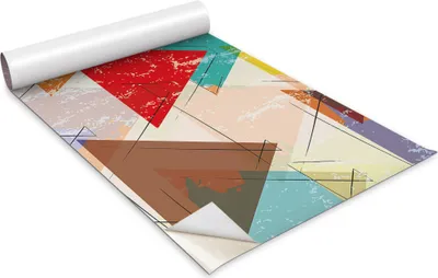 Immagine prodotto di Pellicola autoadesiva per mobili - Pellicola decorativa - Mobili da tavola - Tagliabile su misura - Triangoli colorati - 100 x 50 cm