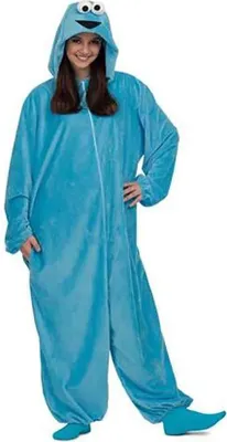 Productafbeelding van Mom Krümelmonster pyjama-kostuum, blauw, maat M-L. Blauw, maat M-L