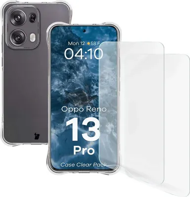 Produktbild von Bizon Case Clear Pack flexibles Case + 2x Bildschirmfolie Oppo Reno13 Pro