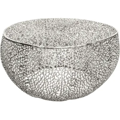Produktbild von Filigraner Design Couchtisch LEAF 80cm silber Handarbeit Wohnzimmertisch Tisch