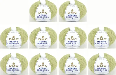 Immagine prodotto di 10 gomitoli di DMC Merino Essentiel-3 – filato DK composto da 50% Lana e 50%.poliacrilico, 8148, (colore 968)