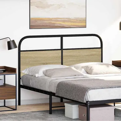 Produktbild von vidaXL Ersatz-Kopfteil Sonoma-Eiche 120 cm Stahl und Holzwerkstoff