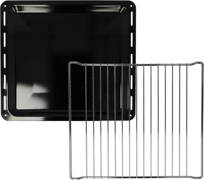 Produktbild von Backblech und Gitterrost im 2-teiligen Set, 42 x 37 x 2,3 cm | geeignet für verschiedene Backöfen