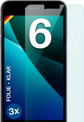 Produktbild von moex® 3x Schutzfolie kompatibel mit Apple iPhone 6 - Displayschutzfolie dünn Folie, Klar