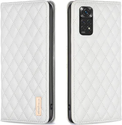 Produktbild von Redmi Note 11 4G Hülle, Elegant Bookstyle Flip Leder Kartenfächer Schutzhülle mit Ständer für Xiaomi Redmi Note 11 4G / Note11S Weiß