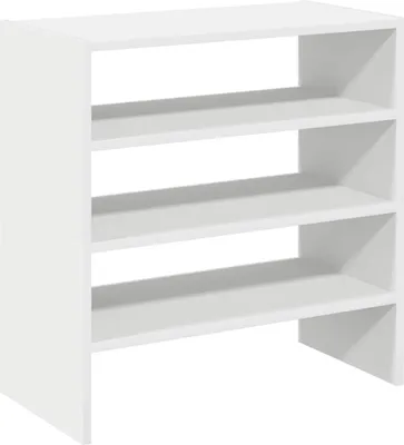 Immagine prodotto di vidaXL Portascarpe 2 pezzi impilabili bianco 60x30x30,5 cm