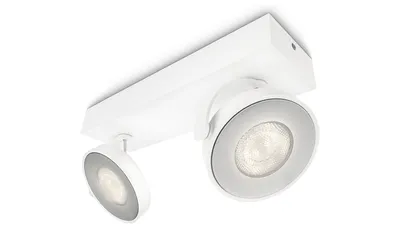 Produktbild von Philips Dimmbare LED Clockwork Decken-/Wandspot, 2x, Strahler Oberflächenbeleuchtung, Nicht austauschbare(s) Leuchtmittel, 2 Glühbirne(n), LED, 2700 K, Weiß