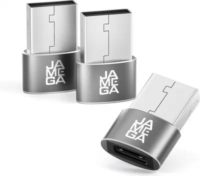 Produktbild von USB-A Stecker zu USB-C Adapter Buchse 2.0 Handy Laptop Konverter - 3er Set