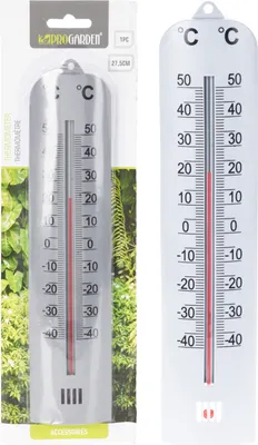 Produktbild von ProGarden Fensterthermometer Außenthermometer Innenthermometer analog zur Wandmontage 27,5x6 cm