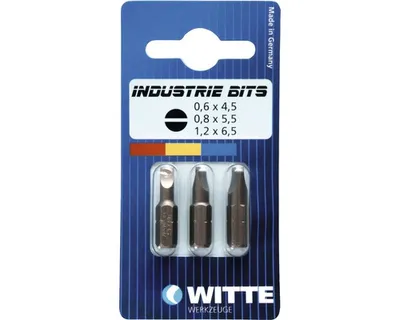 Produktbild von Bit 3er Pack Witte 1/4 25 mm Schlitz 4,5 / 5,5 / 6,5 mm"