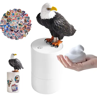 Produktbild von Schaumseifenspender,Weißkopfseeadler-förmiger Schaumseifenspender, geeignet für Küche und Bad, automatischer Flüssigseifenspender, berührungsloser, batteriebetriebener Seifenspender