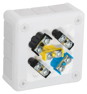 Image de Boîtier apparent avec bornes 12 entrées VIPLAST VP-41 BLANC IP55 98x98x42mm 041-51