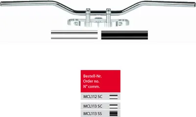Produktbild von TRW Stahllenker Touring Low, verchromt Adventurer 900 T309RT SR500 2J4 CB250 MC26 R1150R R21 VL250 I