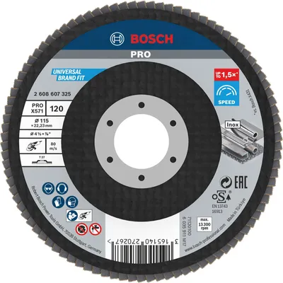 Produktbild von PRO X571 Fächerschleifscheibe, gerade, 115 mm, K120